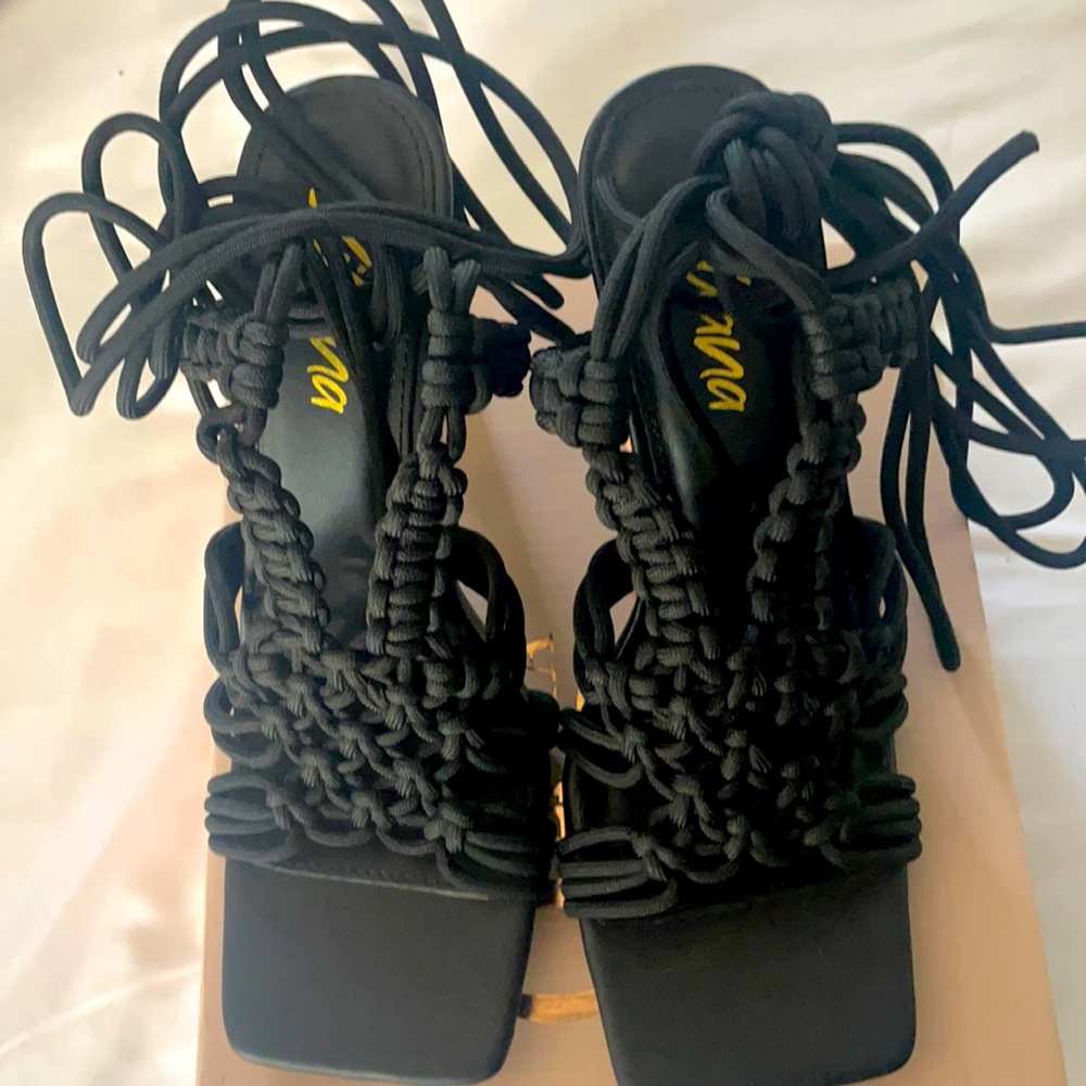 Crochet  heels with wrap ankle 🖤